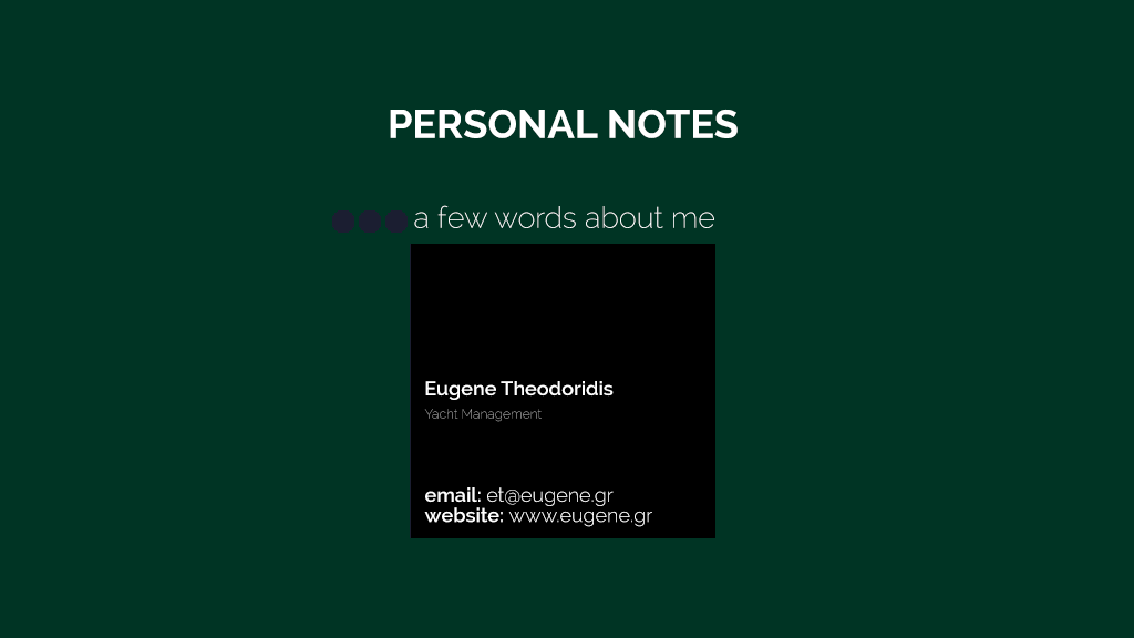 Personal Notes